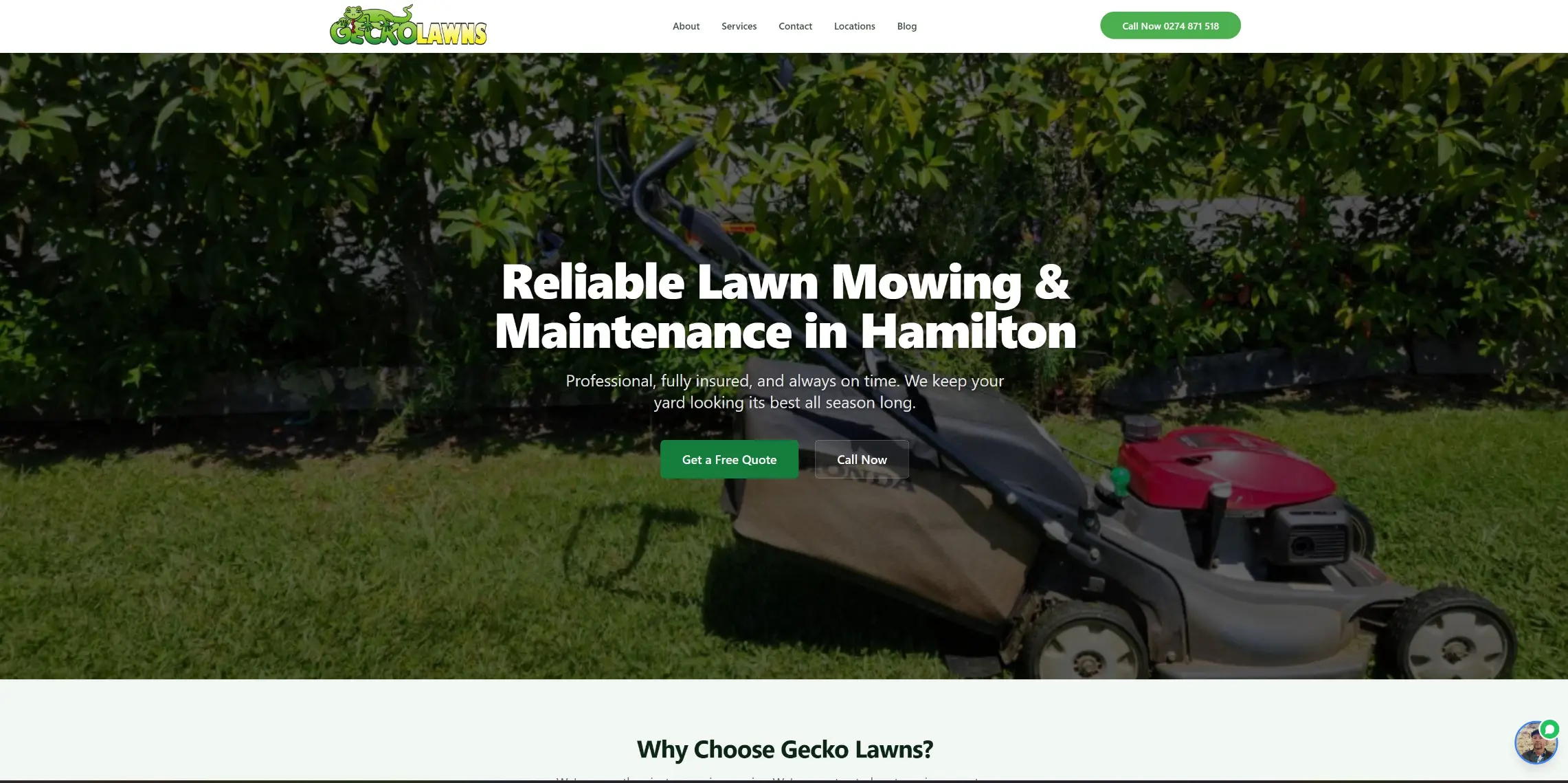 Gecko Lawns website