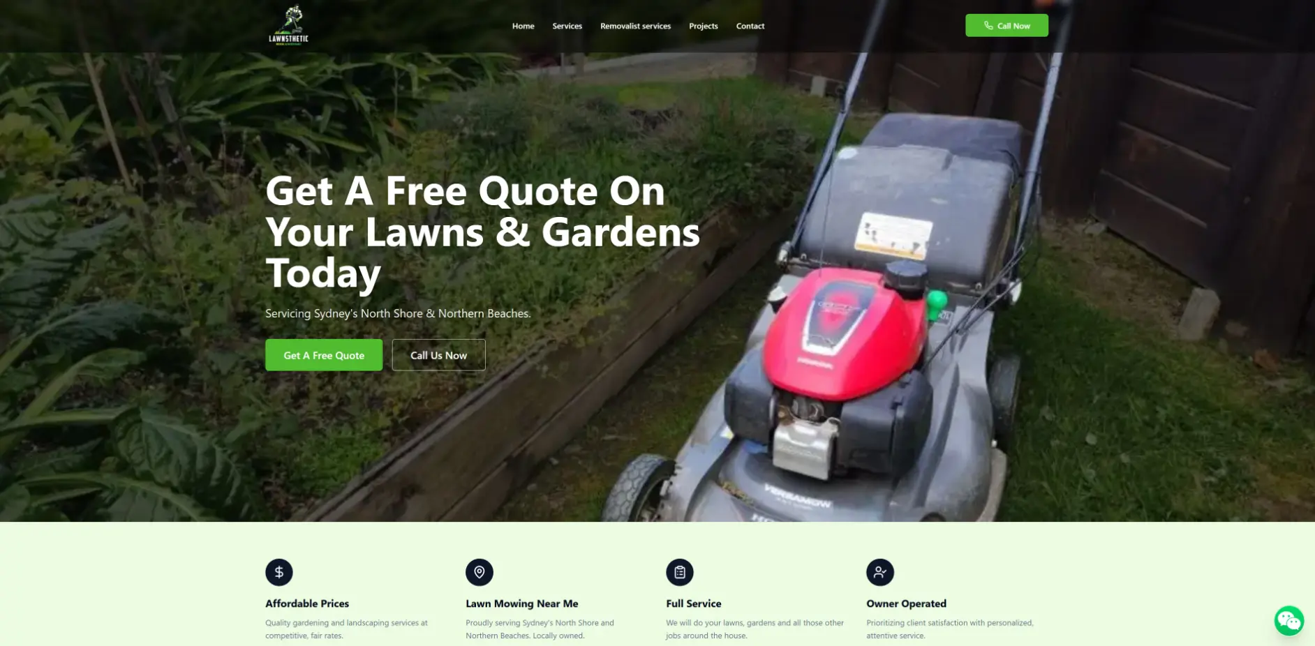 Lawnsthetic website