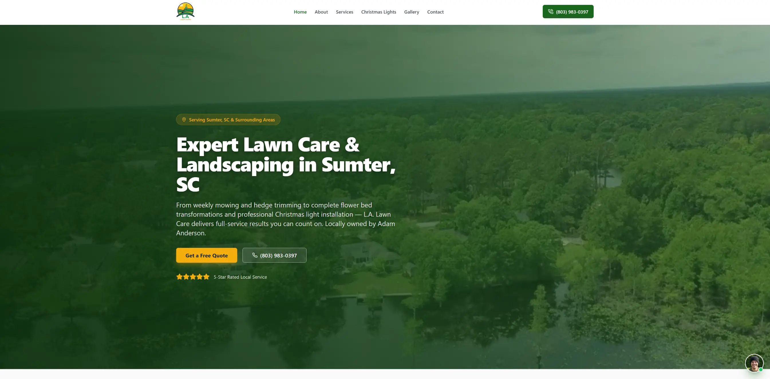 L.A. Lawn Care website